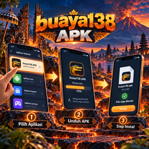 Ilustrasi panduan instalasi buaya138 di Android